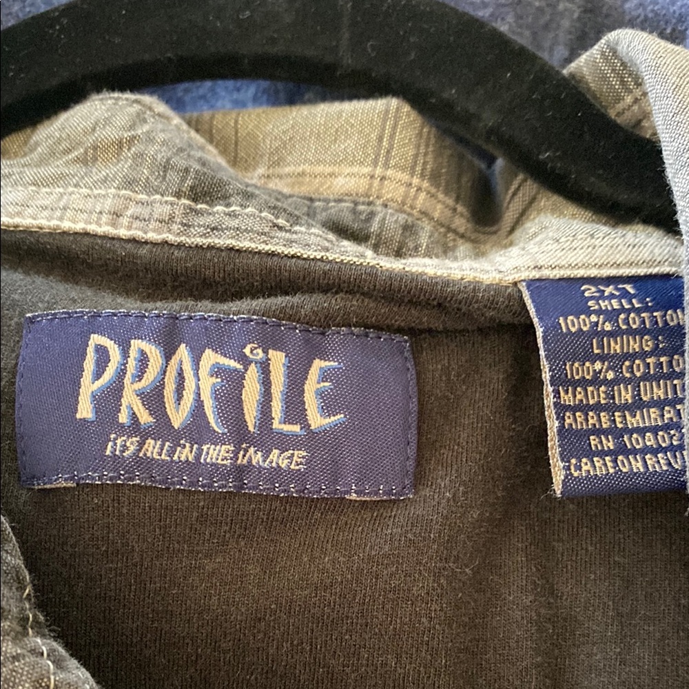 Men's Black and Gray Plaid Shirt - Picture 2 of 2